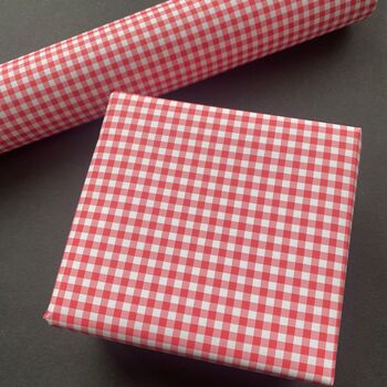 Red Gingham Paper Fibre Wrapping/Patterned Paper Sheet, 6 of 10