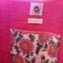 Block Print Quilted Tote Bag, Indian Print Handbag Pink, Black, thumbnail 5 of 10