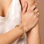 Stainless Steel Dual Link Chain Bracelet In Gold, thumbnail 3 of 4