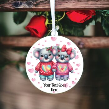 Personalised Koala Couple Love Decoration, 2 of 2