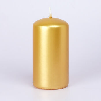 G Decor Grace Gold Metallic Shine Pillar Candles, 5 of 6