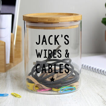 Personalised Glass Treat Jar With Bamboo Lid, 4 of 4