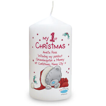 Personalised My 1st Christmas Pillar Candle, 2 of 2