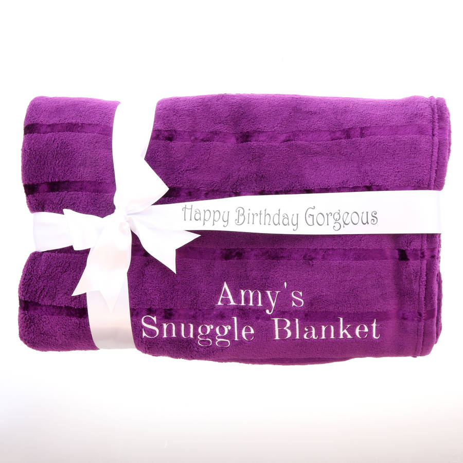 personalised snuggle blanket by duncan stewart textiles