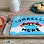 Bright Rainbow And Clouds Personalised Placemat, thumbnail 1 of 6