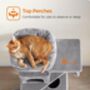 Cat Tree 155 Cm Plush Multi Level Cat Condo Light Grey, thumbnail 4 of 7