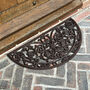 Ornate Semi Circular Cast Iron Doormat, thumbnail 1 of 6