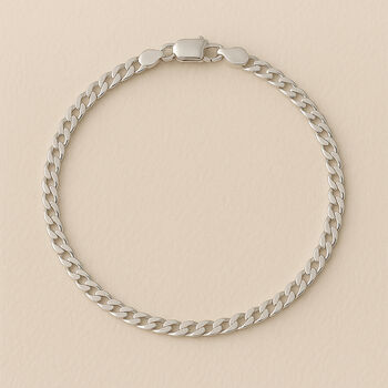 Mens Sterling Silver Flat Curb Chain Necklace, 2 of 10