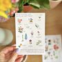 Birth And Language Of Flowers Combined Family Print, thumbnail 6 of 10