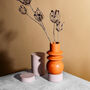 Terracotta Orange Abstract Totem Vase, thumbnail 1 of 3
