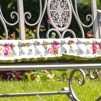 Reversible Floral Garden Bench Cushion, 6 of 6