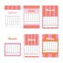 Academic Striped Calendar In Pink, thumbnail 3 of 4