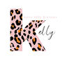 Happy Birthday Initial Leopard Print Greeting Card, thumbnail 11 of 12