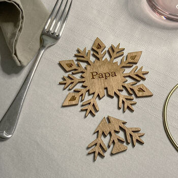 Personalised Snowflake Place Setting, 2 of 6