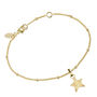 Ridged Star Charm Bracelet In Silver Or Gold Vermeil, thumbnail 3 of 4