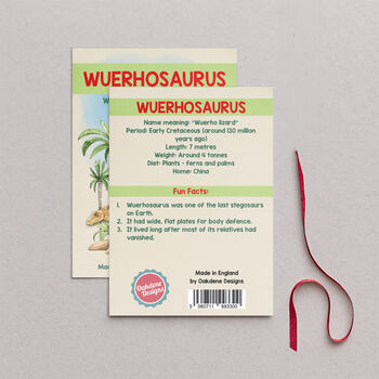 Wooden Wuerhosaurus Dinosaur Christmas Tree Decoration, 2 of 3
