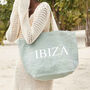 Personalised Soft Washed Jute Beach Bag, thumbnail 1 of 2