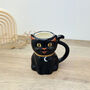 Black Cat Mug Christmas Cat Gift Coffee Mug, thumbnail 3 of 6