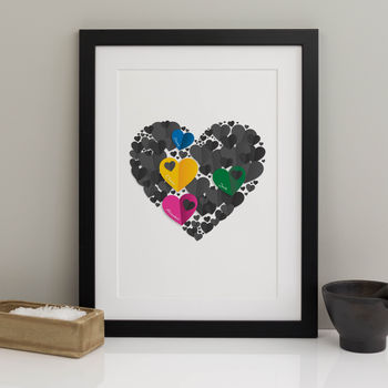 Family Heart Personalised Print, 4 of 8