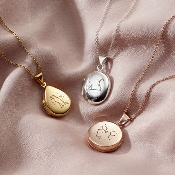 Personalised Zodiac Constellation Locket Necklace, 2 of 9