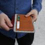 Leather And Felt Passport Holder Case, thumbnail 4 of 4