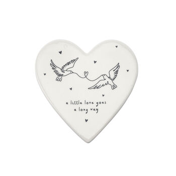 Doves 'A Little Love Goes A Long Way' Ceramic Coaster, 2 of 3
