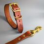 Luxury Leather Dog Collar And Matching Lead Set Nine Colour Options, thumbnail 1 of 12