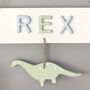 Personalised Name Sign With Hanging Dinosaur, thumbnail 5 of 5