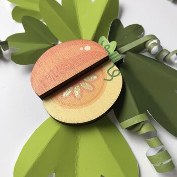Wooden Pumpkin Brooch, A Colourful Autumnal Accessory, 2 of 5