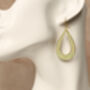 Floral Leaf Teardrop Hoop Earrings, thumbnail 5 of 7