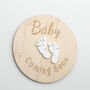Engraved Baby Coming Soon Plaque Acrylic Keepsake, thumbnail 2 of 12
