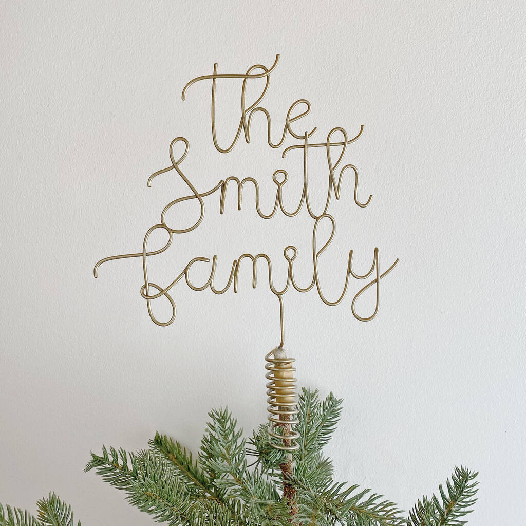 Personalised Wire Christmas Tree Topper, 1 of 10