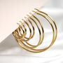 9ct Gold 20mm 70mm Lightweight Hinged Hoop Earrings, thumbnail 1 of 10