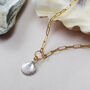 Emma Silver Shell Charm With Gold Plated Silver Chain, thumbnail 1 of 5