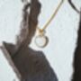 Clear Quartz Heart Pendant Necklace Real 18k Gold Plated Gift, thumbnail 5 of 5