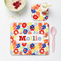 Girls Personalised Pattern Placemat And Coaster, thumbnail 1 of 2
