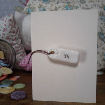 'Love' Porcelain Tag Card, 3 of 5