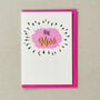 Big Kiss Embroidered Word Greeting Card, thumbnail 1 of 2
