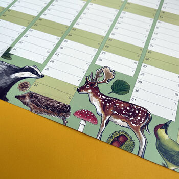 2025 Woodland Animals Wall Calendar And Year Planner, 4 of 8