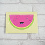 Cute Watermelon Greeting Card, thumbnail 2 of 3