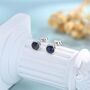 Sterling Silver Dark Iolite Stud Earrings, thumbnail 6 of 11