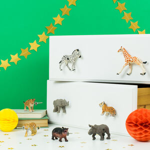 Lot of Orange Tiger Safari Cabinet Knob Child Room Dresser Drawer Pull 10