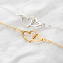 21st Birthday Bracelet For Her, Two Hearts Bracelet, Sterling Silver Personalised Gift, thumbnail 7 of 8