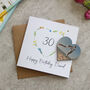 30th Birthday Personalised Photo Magnet Card, thumbnail 1 of 8