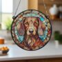 Dachshund Red Stained Glass Effect Suncatcher, thumbnail 5 of 5