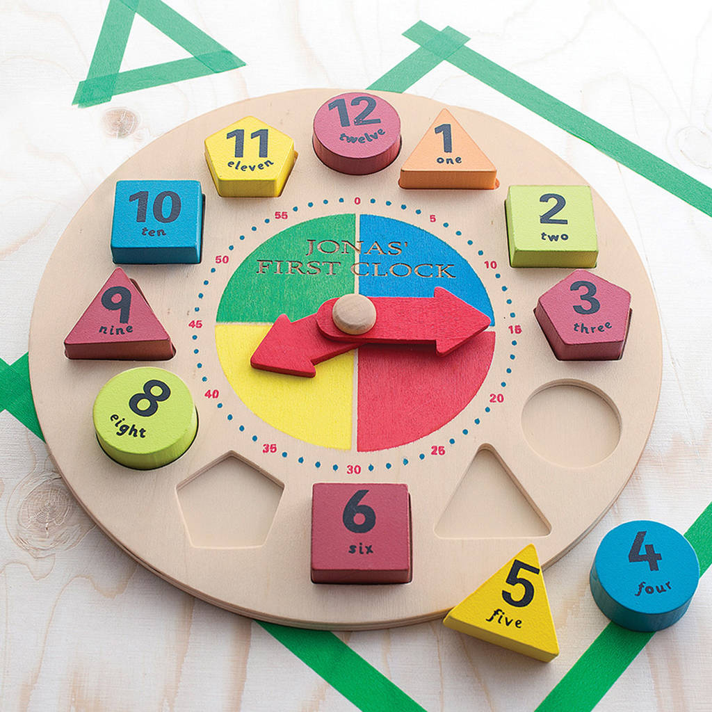 Personalised Shape Sorter Clock By Jonny's Sister