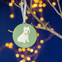 Westie Personalised Dog Christmas Tree Decoration, thumbnail 1 of 6