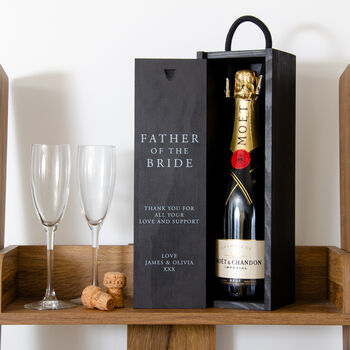 Personalised Father Of The Groom / Bride Black Gift Box, 5 of 7