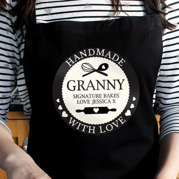 Personalised Handmade With Love Apron Mother's Day, 3 of 3