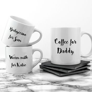 Personalised Daddy And Me Coffee And Juice Mugs, 2 of 3